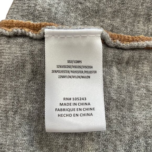 Bobeau Camel Gray Open Front Vest 1X Knit Oversized Lightweight Layering Casual - Picture 2 of 9